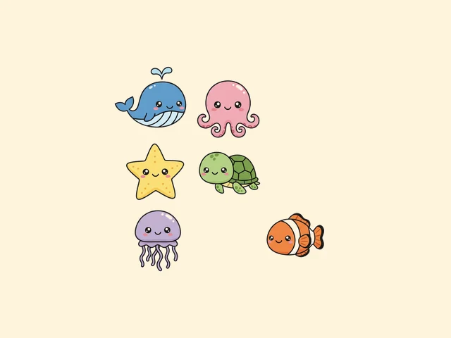 Free ocean sticker-sheet starter set sample 3