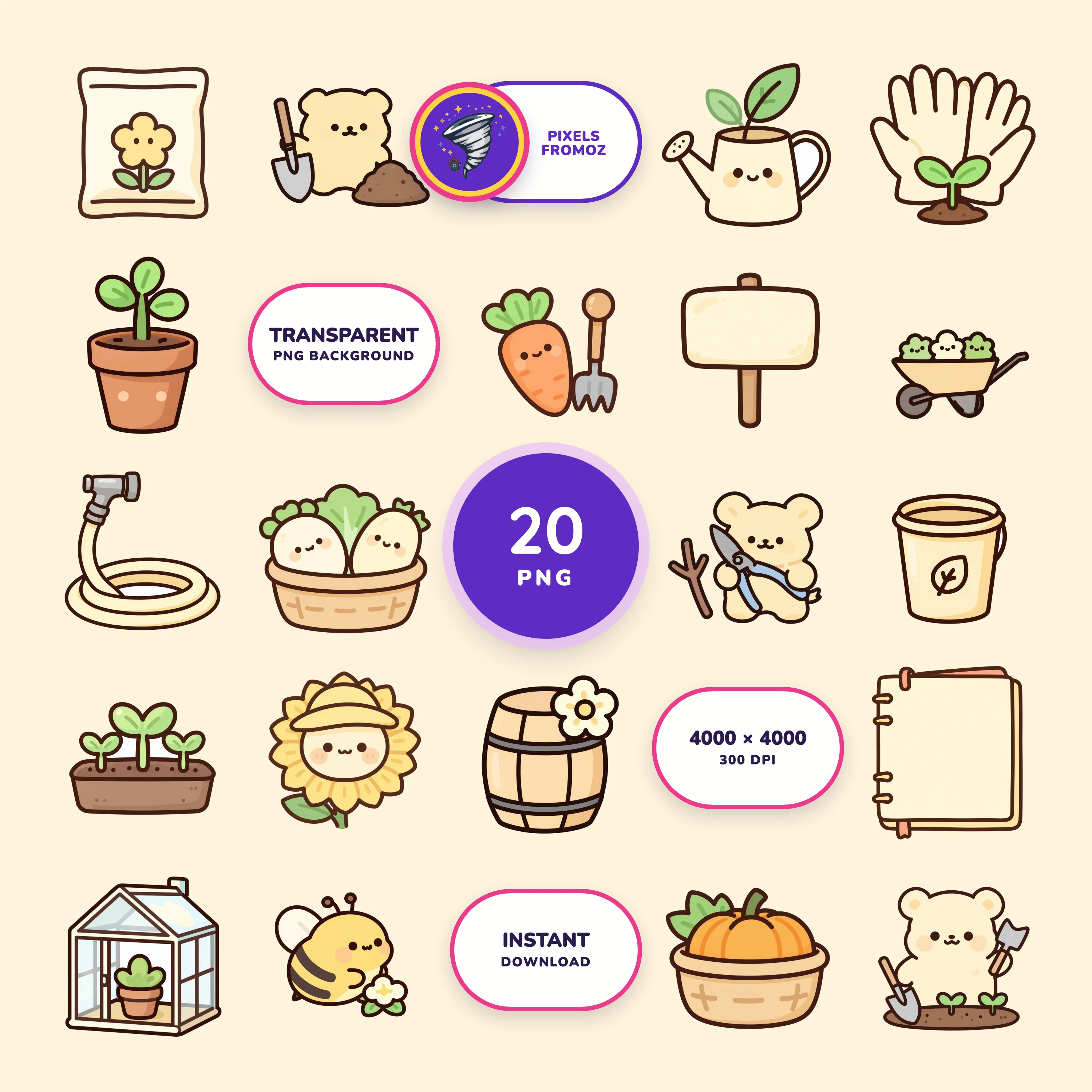 Garden Planner Icons PNG clip art collection