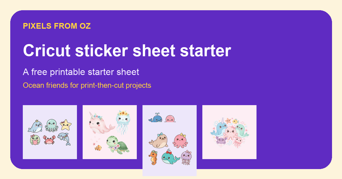 For Cricut sticker makers project path